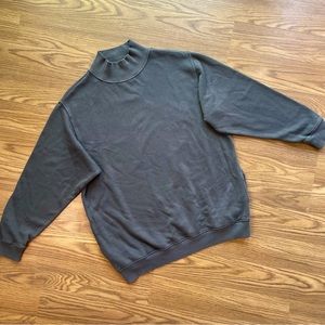 Aerie Oversize Mock Neck Sweatshirt - Charcoal